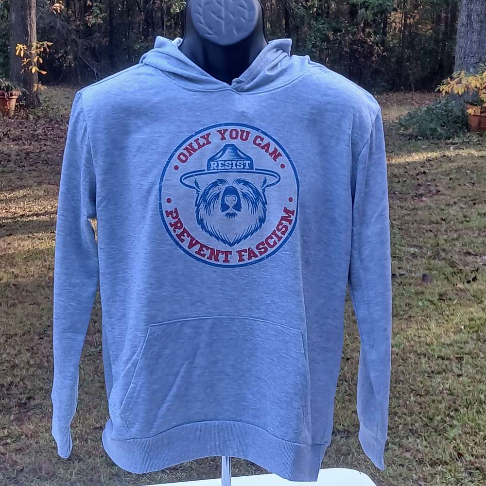Gray Resist Graphic Hoodie